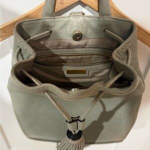 Gray Thavma Pebble Faux Leather Backpack